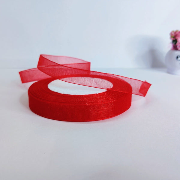 Red Organza Ribbon - 1/2inch