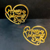 Happy Valentine Day Acrylic Cutout- 2pc/pack
