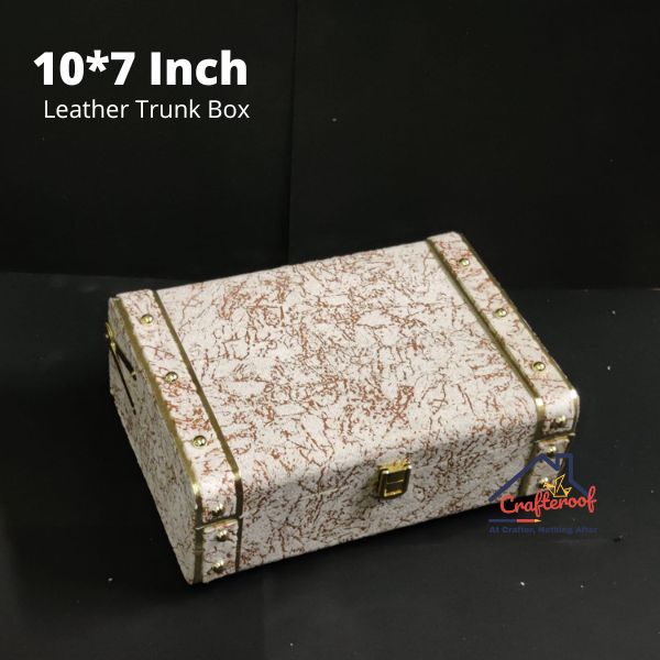 Marble Print Brown White Trunk Box - 10*7 inch
