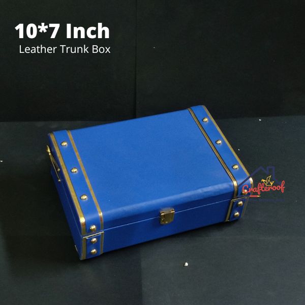 Leather Trunk Box - Navy Blue - 10*7 inch