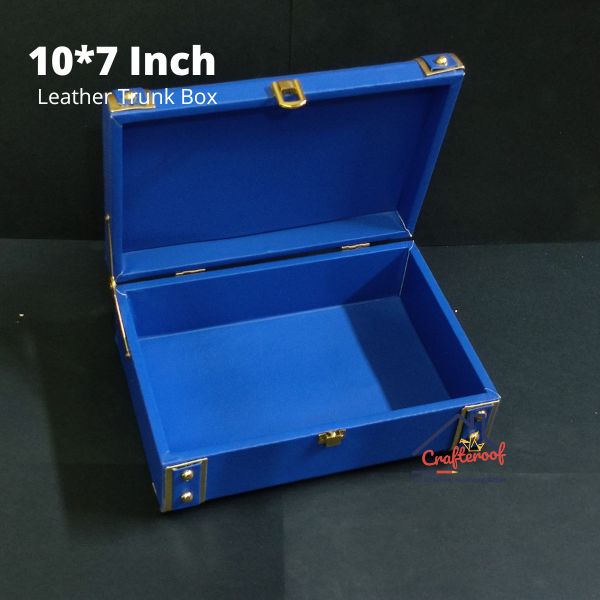 Leather Trunk Box - Navy Blue - 10*7 inch