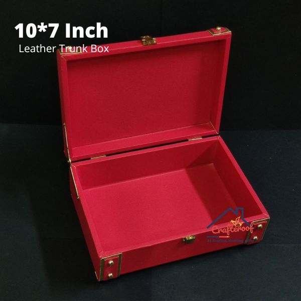 Leather Trunk Box – Red – 10*7 inch
