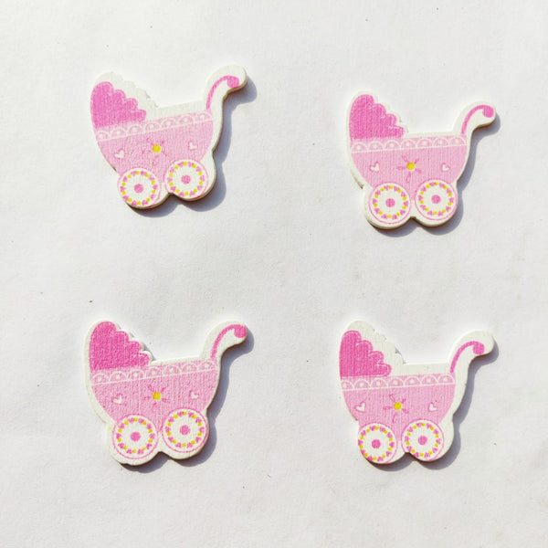 Pink Baby Cart Emblishment