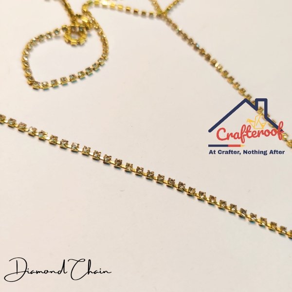 Golden Diamond Chain - 1mtr/pack