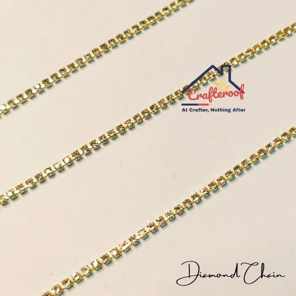 Golden Diamond Chain - 1mtr/pack