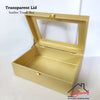 Transparent Lid Trunk Box - Golden