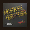 Golden Alphabet Sticker 15MM