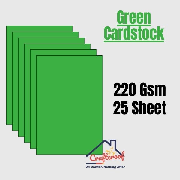 Green Cardstock 220Gsm -25 Sheets