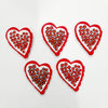 Heart wooden Emblishment-5pcs