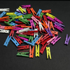 Multicolor Mini Wooden Clips - 100pcs