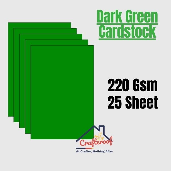 Dark Green Cardstock 220Gsm -25 sheets
