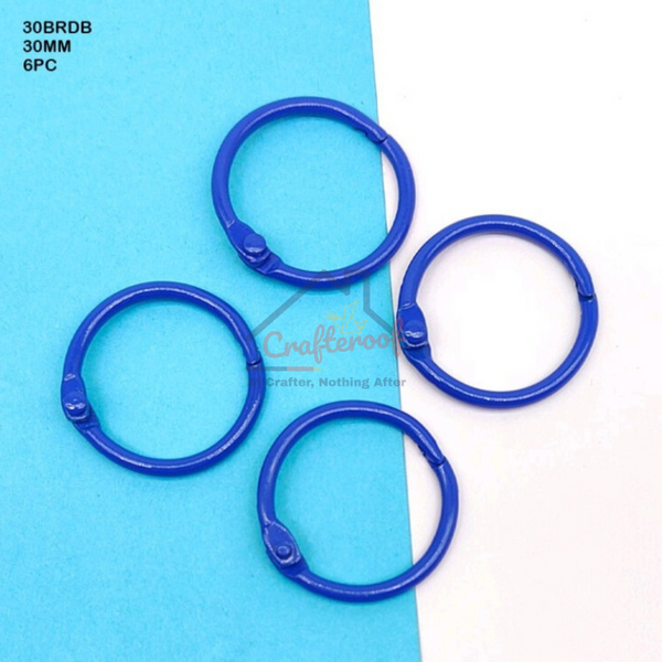 Blue Scrapbook Ring - 30mm