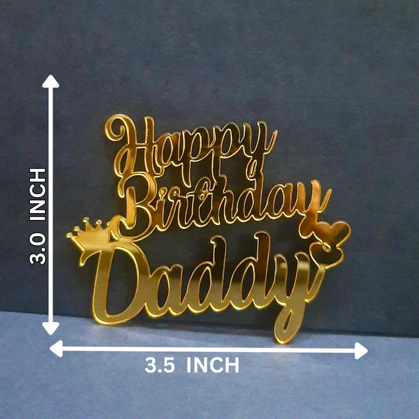 Happy Birthday Daddy #1 Acrylic cutout - 10pc/pack