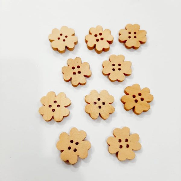 Flower Button Emblishment