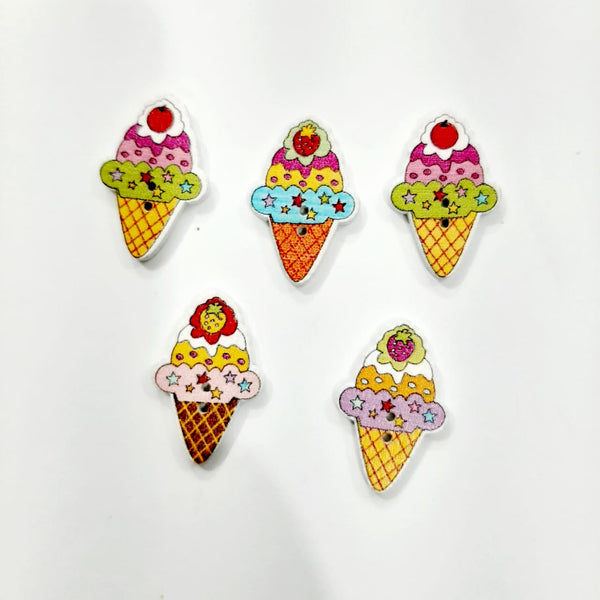 Ice Cream Button Emblishment