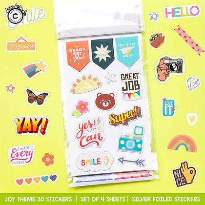 3D Stickers Set- Joy Theme