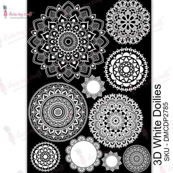 3D White Doilies - Transfer Me