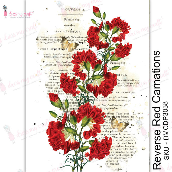 Reverse Red Carnations - Transfer Me