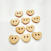 Heart Button Emblishment - 10pcs