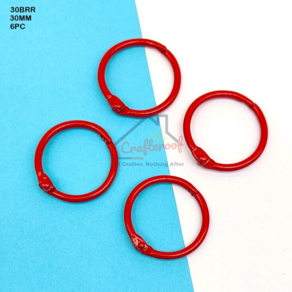 Red Scrapbook Ring - 30mm