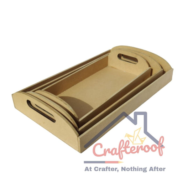 Rectangle 3pc Tray set