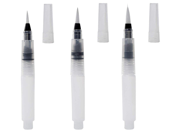 Water Brush Pen-(Set of 3- Pointed)
