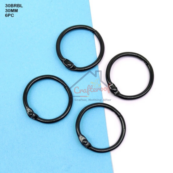 Black Scrapbook Ring - 30mm