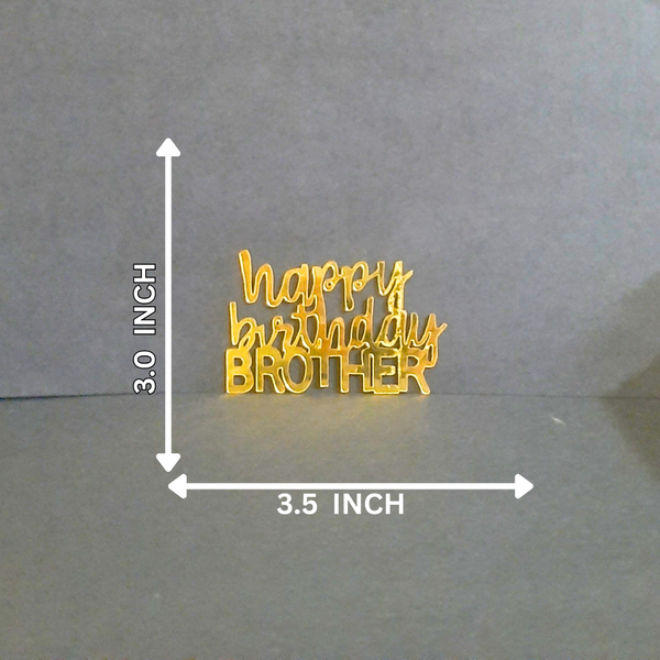 Happy Birthday Brother #4 Acrylic cutout - 10pc/pack