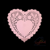 6 inch Heart Doily – Pink