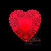 6 inch Heart Doily #2 – Red