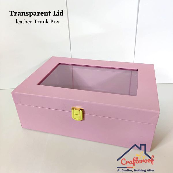 Transparent Lid Trunk Box - Lavender