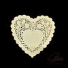 6 inch Heart Doily – Yellow