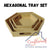 3pc Hexagonal Tray Set