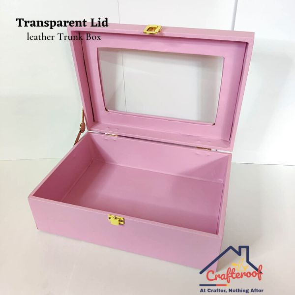 Transparent Lid Trunk Box - Lavender
