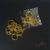 Golden Rings With Chain - 10pcs/pack