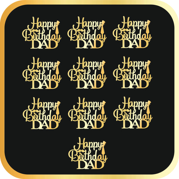 Happy Birthday Dad #1 Acrylic cutout - 10pc/pack
