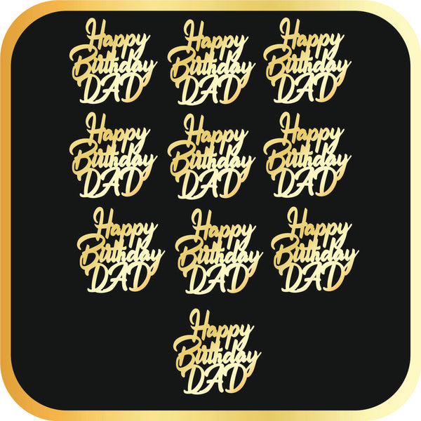 Happy Birthday Dad #2 Acrylic cutout - 10pc/pack
