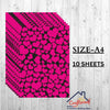 Black Pink Heart - A4 Designer Sheets
