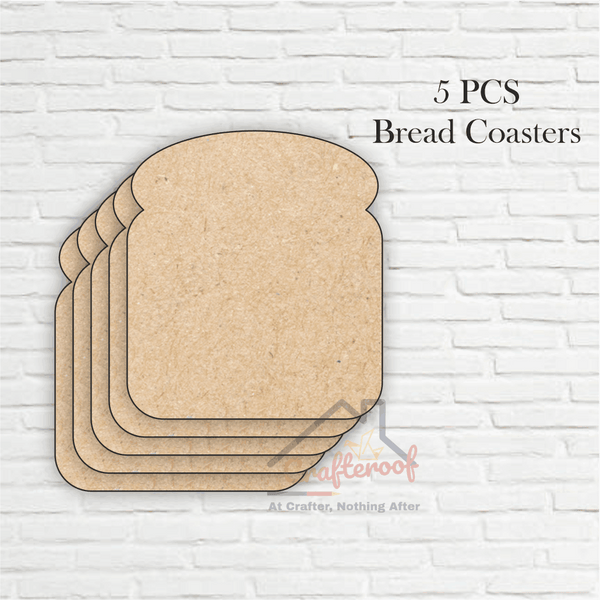 Mdf Bread Coasters 5pc/pack