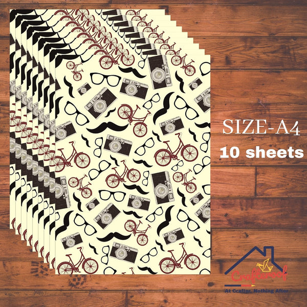 Camera Mustache - A4 Designer Sheet