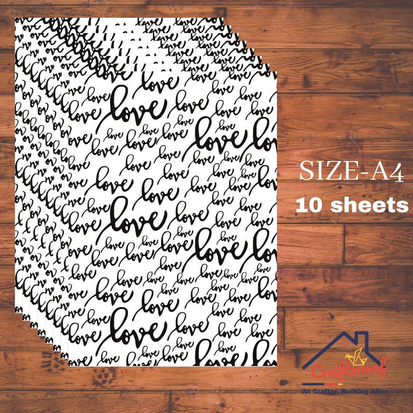 Black Love - A4 Designer Sheet