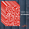 Red Heart - A4 Designer Sheet