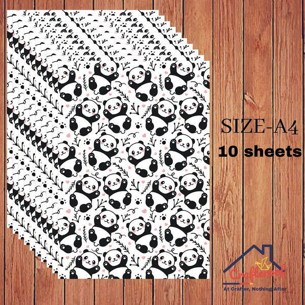 Baby Panda - A4 Designer Sheet