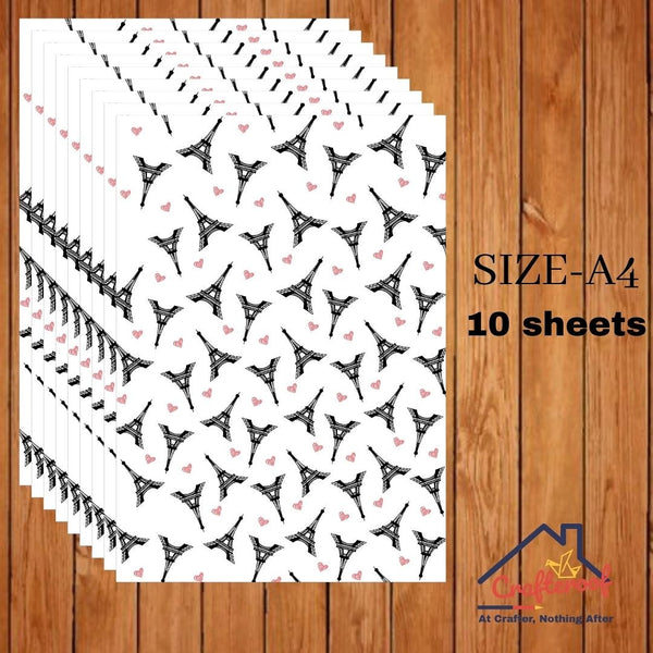 Eiffel Tower - A4 Designer Sheet
