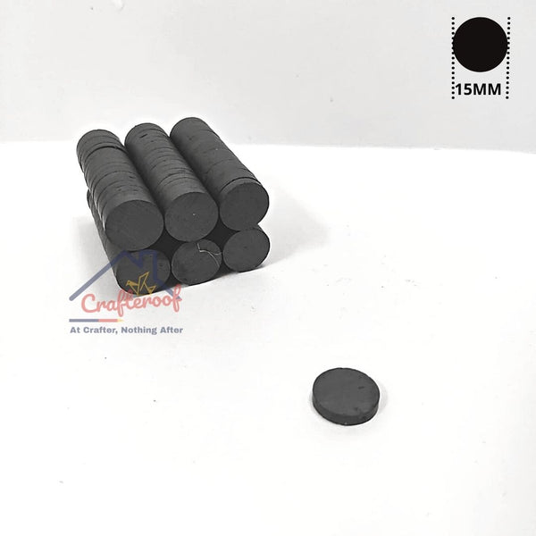 15mm Black Magnets -20pc