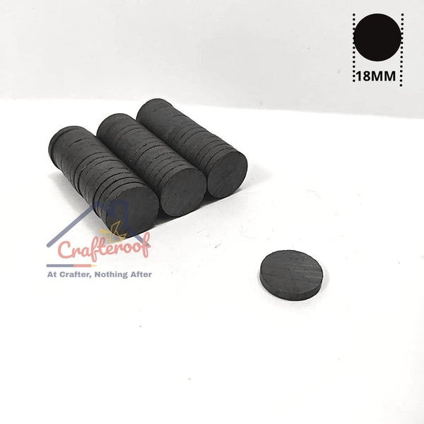 18mm Black Magnets -20pc