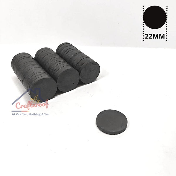22mm Black Magnets -20pc