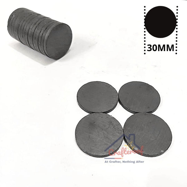 30mm Black Magnets -20pc