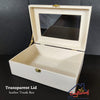 Transparent Lid Trunk Box - Cream