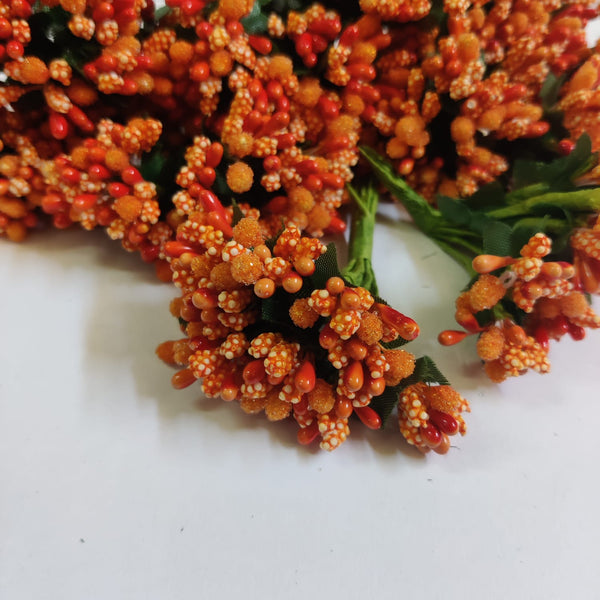 Dark Orange Pollen Flower-144pc